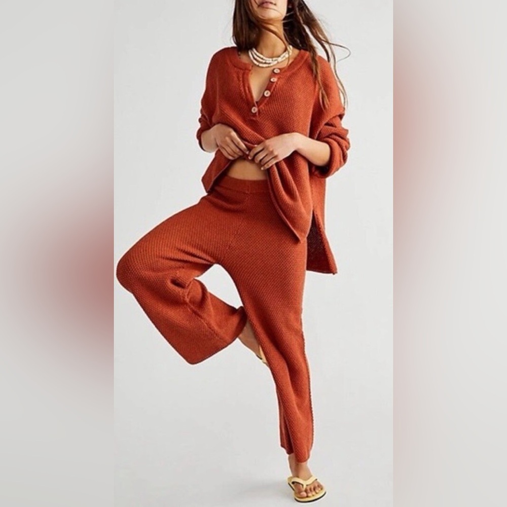 Free People Hailee Set In Terra Cotta burnt orange